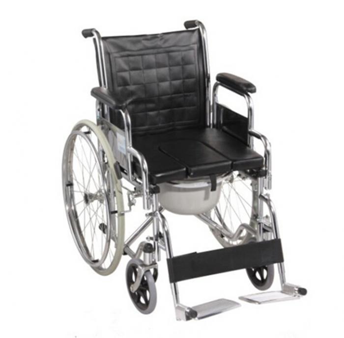 Chrome-Plated Commode Wheelchairs
