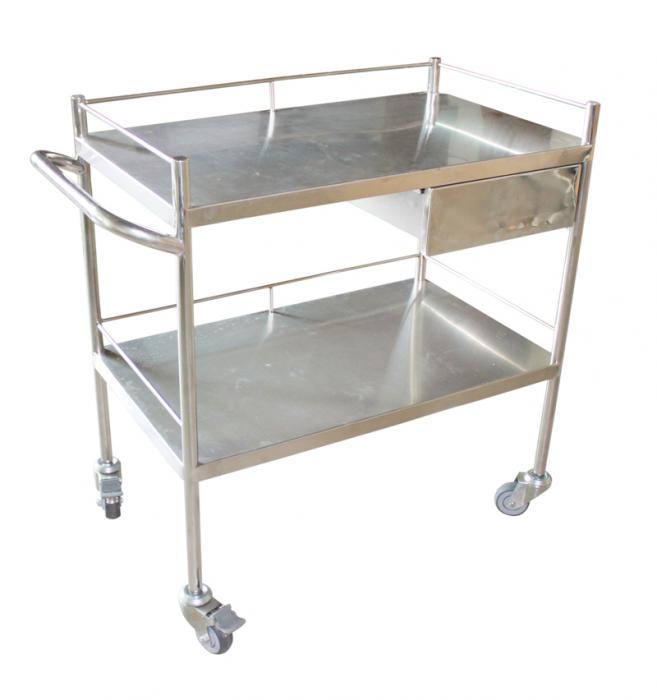 2-layer Instrument Trolley with Drawer