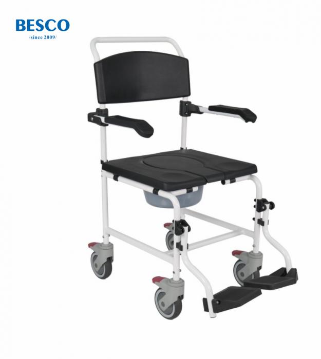Toilet Commode Chairs Wtih Filp up Armrest Swing Away Footrest