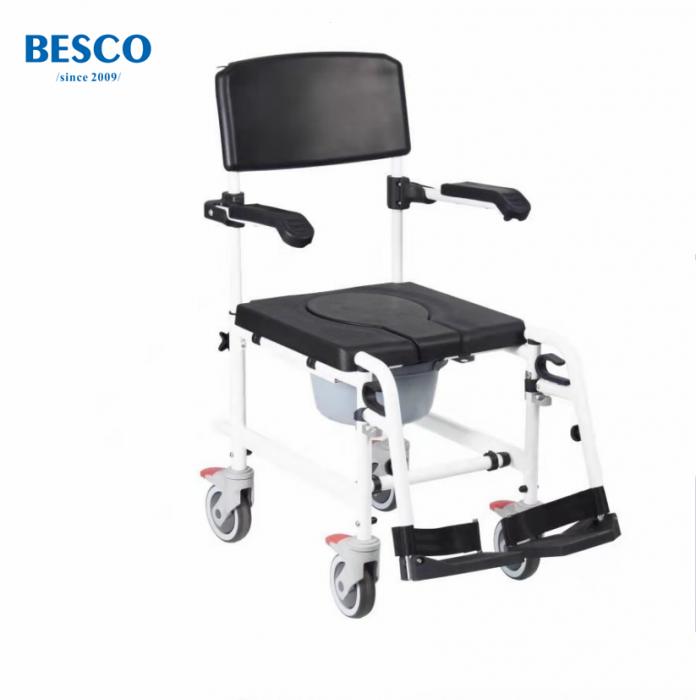 Toilet Commode Chairs Wtih Filp up Armrest Swing Away Footrest